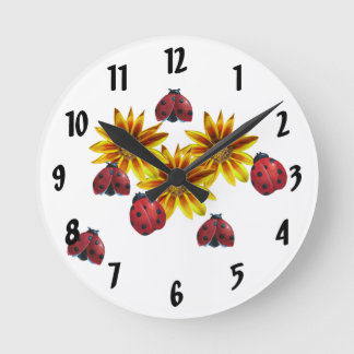Ladybug Party   Round Clock