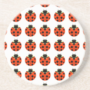ladybug pattern coaster