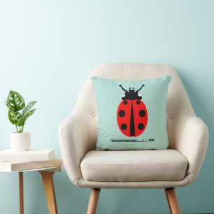 Ladybug Pattern Cushion