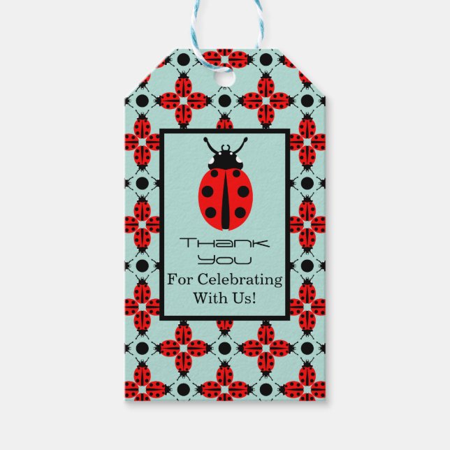 Ladybug Pattern Gift Tags (Front)