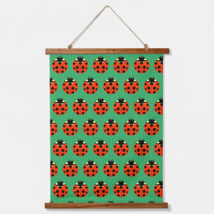 Ladybug Pattern Hanging Tapestry