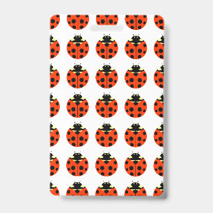 Ladybug Pattern ID Badge