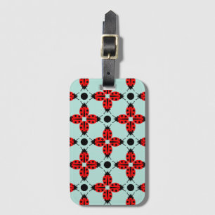 Ladybug Pattern Luggage Tag