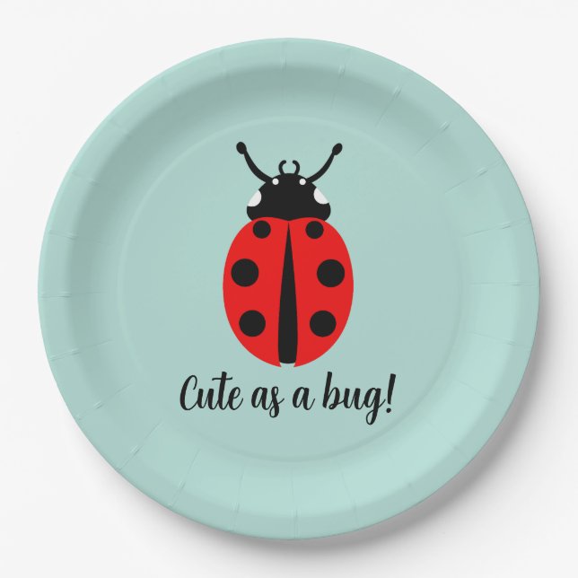 Ladybug Pattern  Paper Plate (Front)