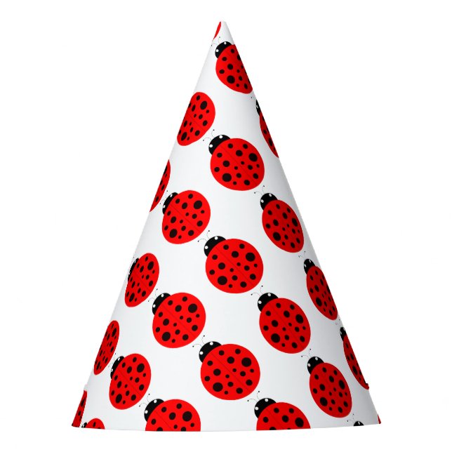 Ladybug Pattern Party Hat (Front)