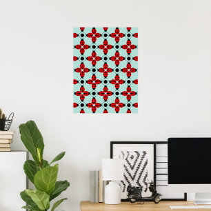 Ladybug Pattern Poster