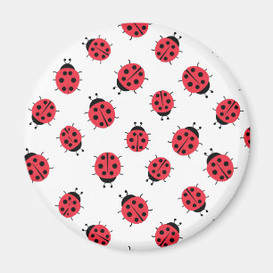 Ladybug Pattern Print Magnet
