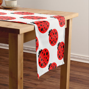 Ladybug Pattern Short Table Runner