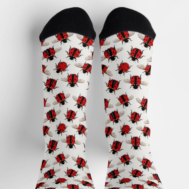 Ladybug Pattern Socks (Top)