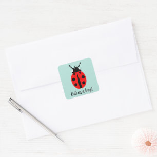 Ladybug Pattern  Square Sticker