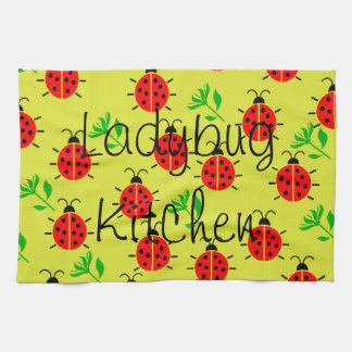 Ladybug Pattern Tea Towel