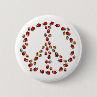 Ladybug Peace Button