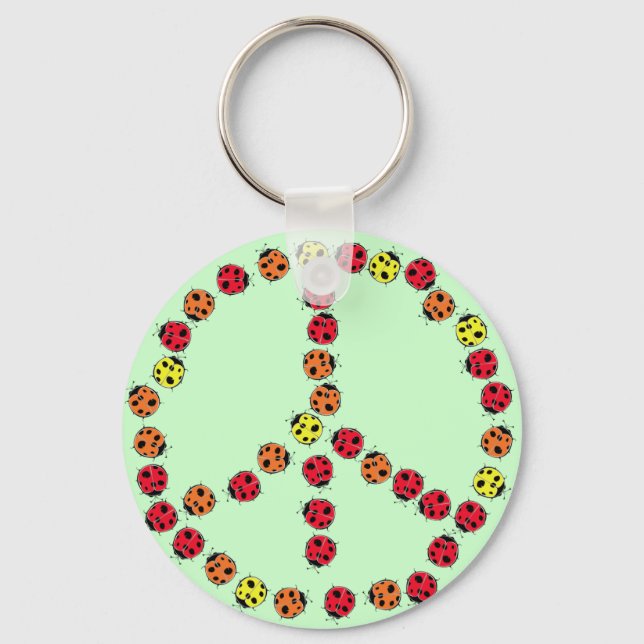 Ladybug Peace Keychain (Front)