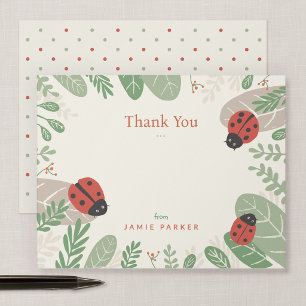 Ladybug Personalised Children’s Thank You Note Card