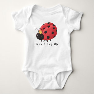 Ladybug Personalised Name Cute Morden  Baby Bodysuit