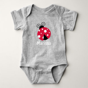 Ladybug Personalised Templates Baby Bodysuit