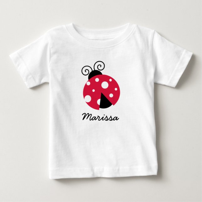 Ladybug Personalised Templates Baby T-Shirt (Front)