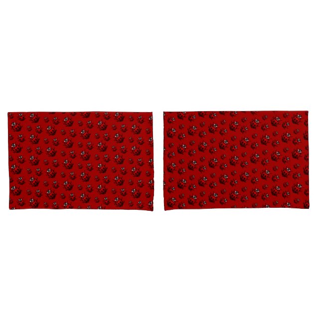 Ladybug Pillow Cases Cute Ladybug Bedding (Front-Set)