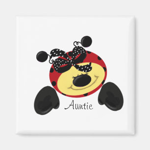 Ladybug Polka Auntie Magnet