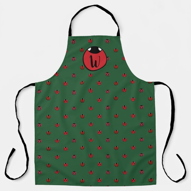 Ladybug Polka Dots All-Over Print Apron (Front)