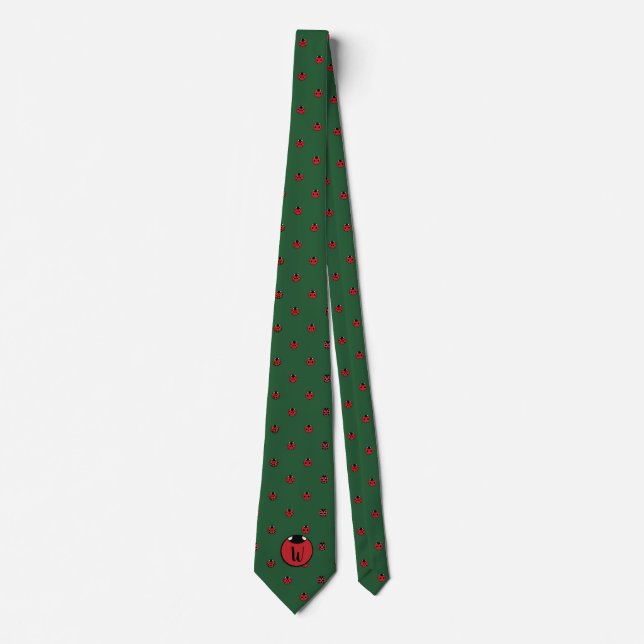 Ladybug Polka Dots Men's Neck Tie (Front)