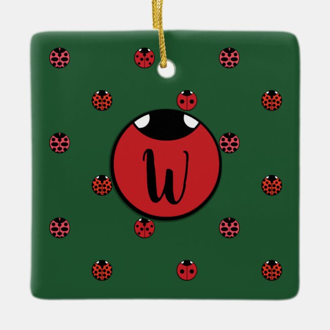 Ladybug Polka Dots Ornament (Front)