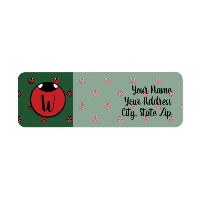 Ladybug Polka Dots Return Address Label (Front)
