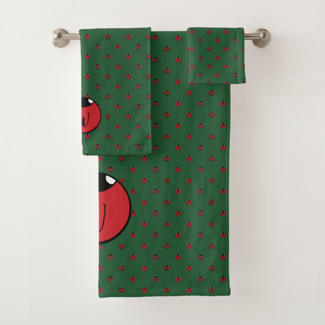 Ladybug Polka Dots Towel Set (Insitu)