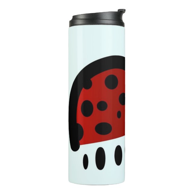 Ladybug Postcard Thermal Tumbler (Rotated Left)
