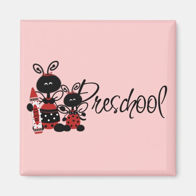 Ladybug Preschool Tshirts and Gifts Magnet (Front)