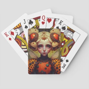 Ladybug Queen 2 Cute Fantasy Art Playing Cards