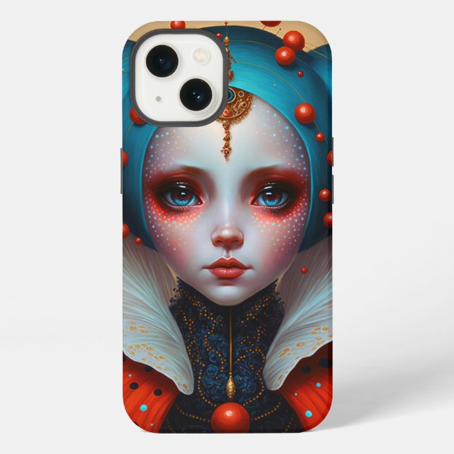 Ladybug Queen Cute Fantasy Art iPhone Case (Back)