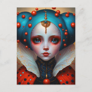 Ladybug Queen Cute Fantasy Art Postcard