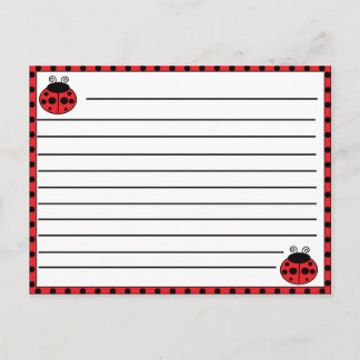 Ladybug Recipe Card