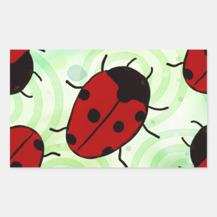 Ladybug Rectangular Sticker