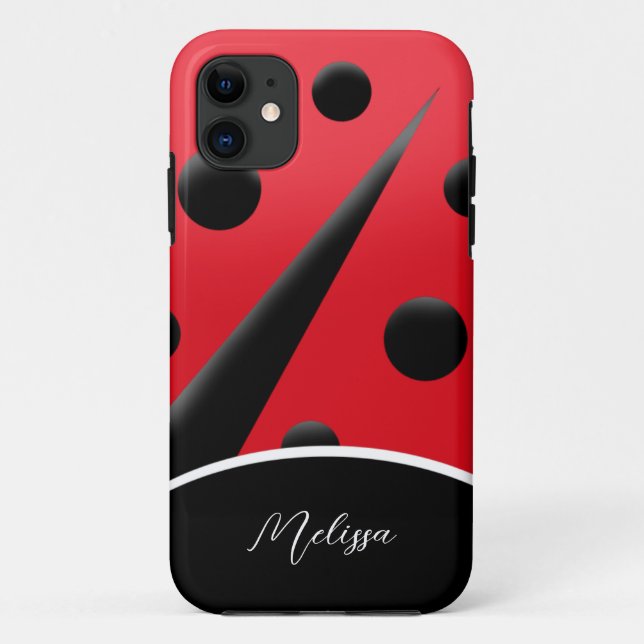Ladybug Red and Black Modern Ladybugs Case-Mate iPhone Case (Back)
