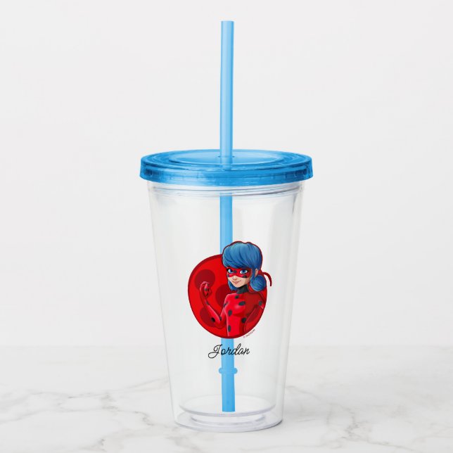 Ladybug Red Badge Acrylic Tumbler (Front)