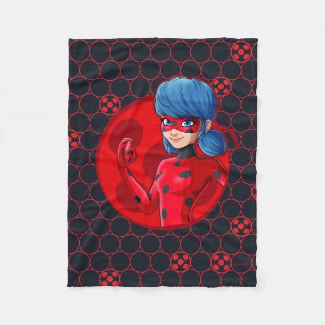 Ladybug Red Badge Fleece Blanket (Front)