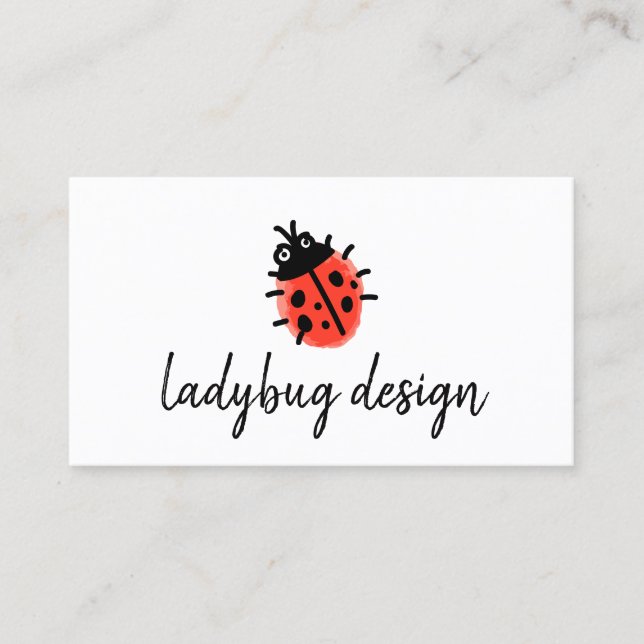 Ladybug Red Black Business Card (Front)