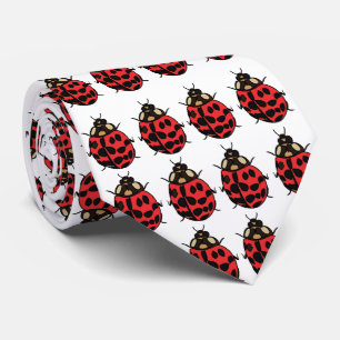 Ladybug Red Black Insect Ladybug  Tie