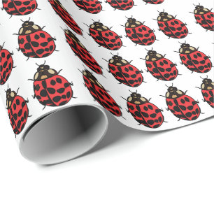 Ladybug Red Black Insect Ladybug Wrapping Paper