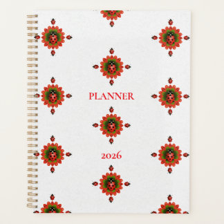 Ladybug Red White and Green 2026 Planner