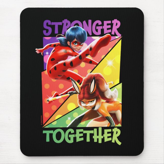 Ladybug & Rena Rouge | Stronger Together Mouse Mat (Front)