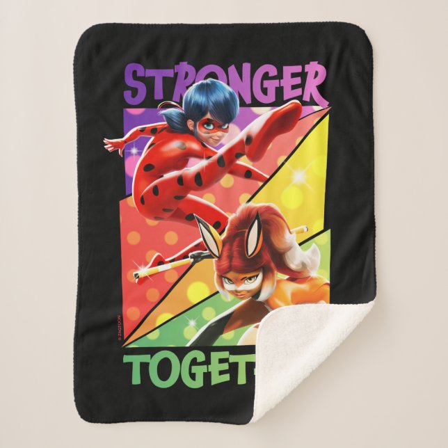 Ladybug & Rena Rouge | Stronger Together Sherpa Blanket (Front)