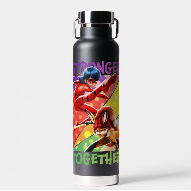 Ladybug & Rena Rouge | Stronger Together Water Bottle (Front)