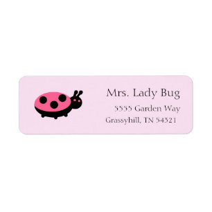 Ladybug Return Address Labels
