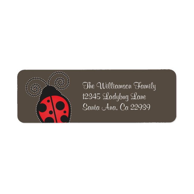 Ladybug Return Address Labels (Front)
