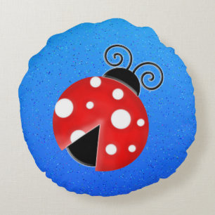 ladybug round cushion