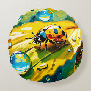 Ladybug Round Cushion