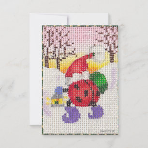 Ladybug Santa invitation